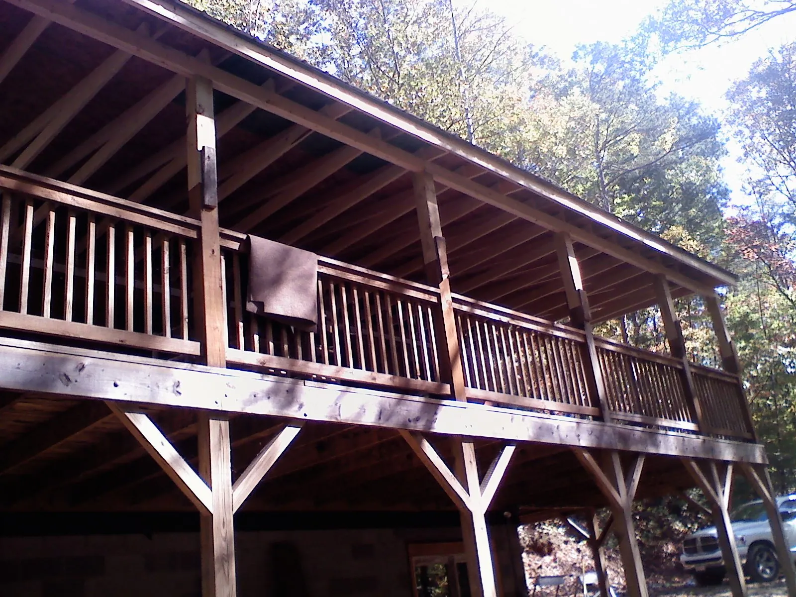Timber framing under a new elevated porch and deck — Roof Leak Repair in O Brien by Roofing Brothers